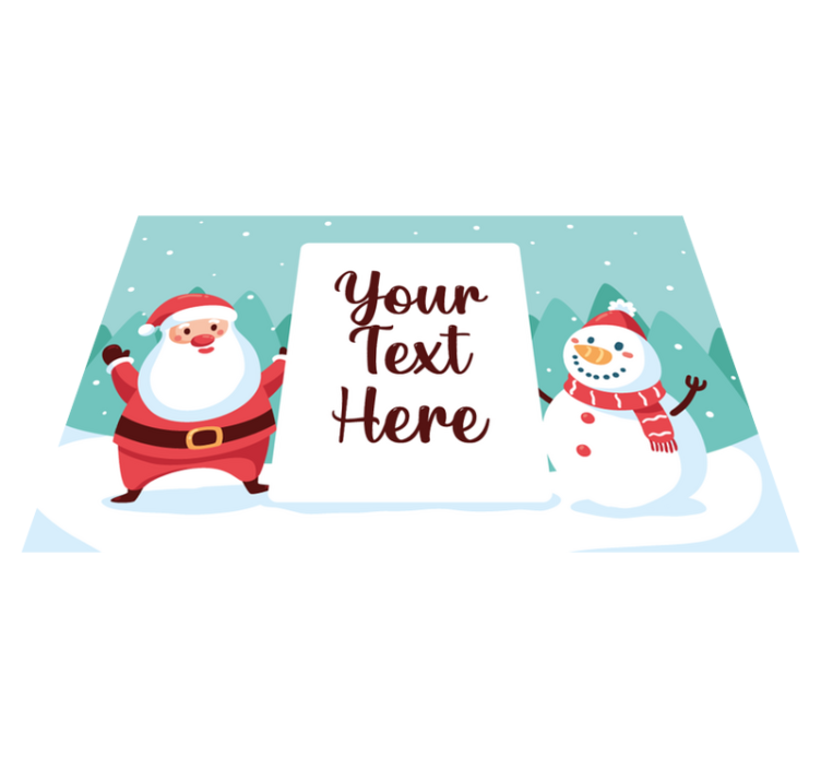 προσαρμόσιμο με το όνομα santa claus placemat - TenStickers