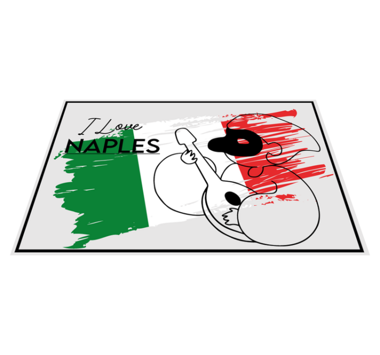 Σουπλά με αποφθέγματα Σχεδίαση Αγαπώ τη Νάπολη - TenStickers