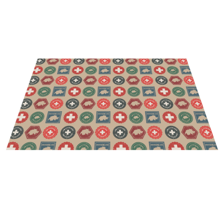 Πρωτότυπο σουπλά με σφραγίδες σημαίας Ελβετίας - TenStickers