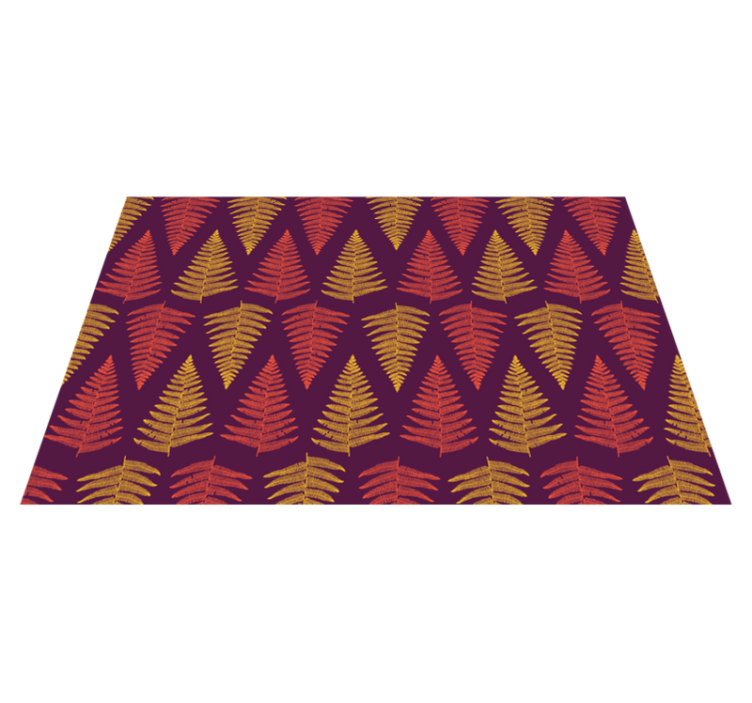 Σετ τραπεζιού με τεχνητή υφή φόντο με φύλλα - TenStickers