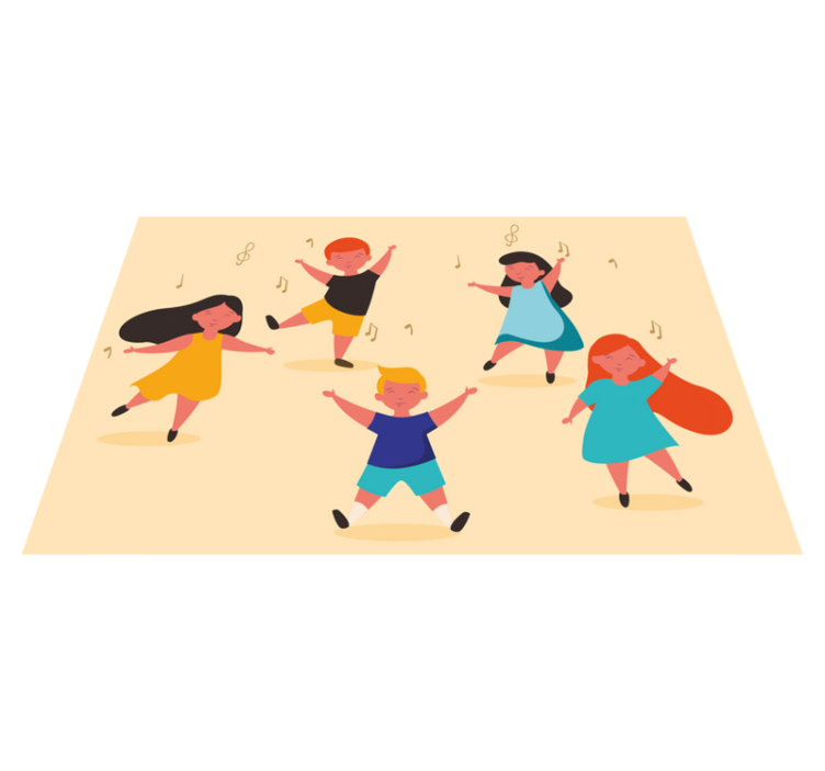 παιδιά που χορεύουν στο σπίτι - TenStickers