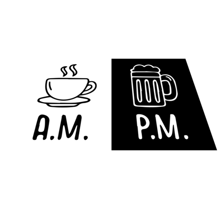 Σουπλά με αποφθέγματα Αντίθεση Καφέ και Μπύρας - TenStickers