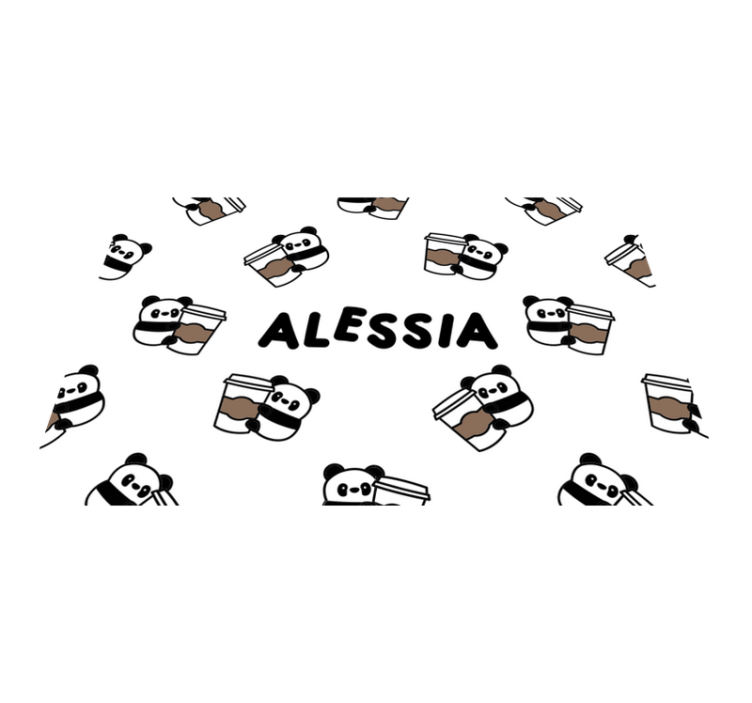 Σουπλά με Χαριτωμένους Παγκάκι Πάντα - TenStickers