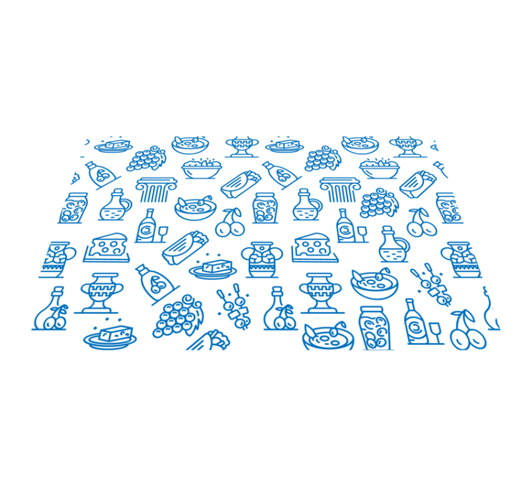 ελληνικά τρόφιμα εικονίδια μοντέρνα πλακάτ - TenStickers