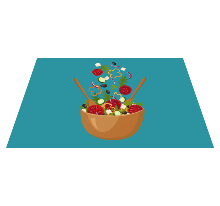 ελληνική σαλάτα μπολ μοντέρνα πλακάτ - TenStickers