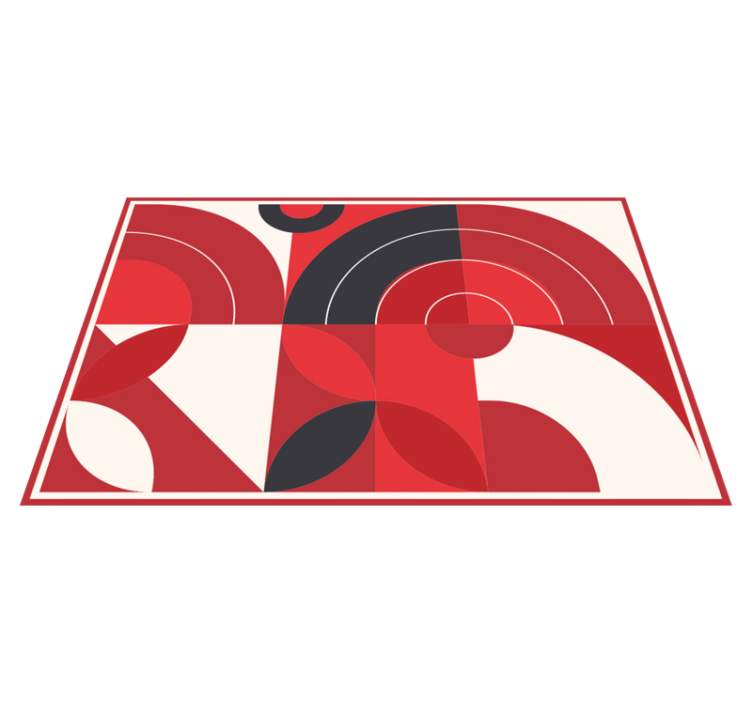 αυθεντικά κόκκινα γεωμετρικά έργα τέχνης - TenStickers