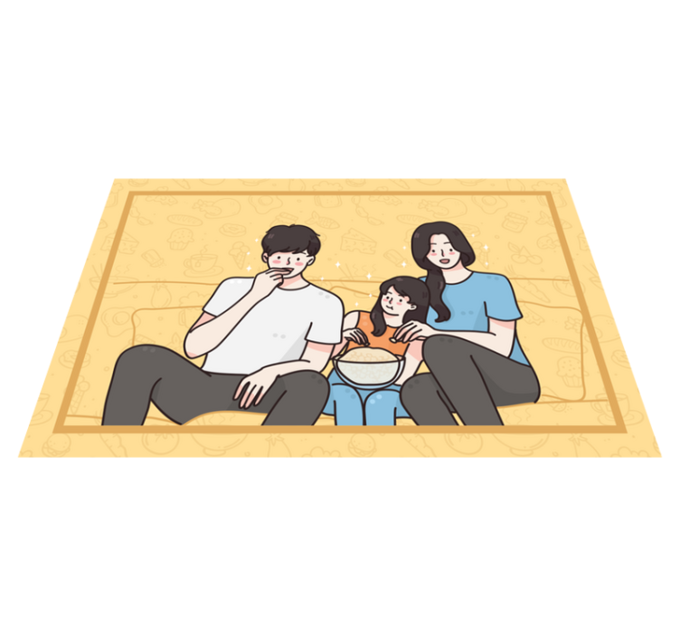 Σουπλά για οικογένειες που απολαμβάνουν σνακ - TenStickers