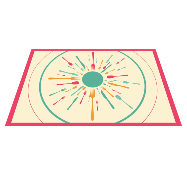 πολύχρωμα κουτάλια σε κύκλο πρωτότυπα σουπλά - TenStickers