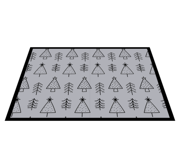 Χριστουγεννιάτικο σουπλά με Στυλιζαρισμένα Δέντρα - TenStickers