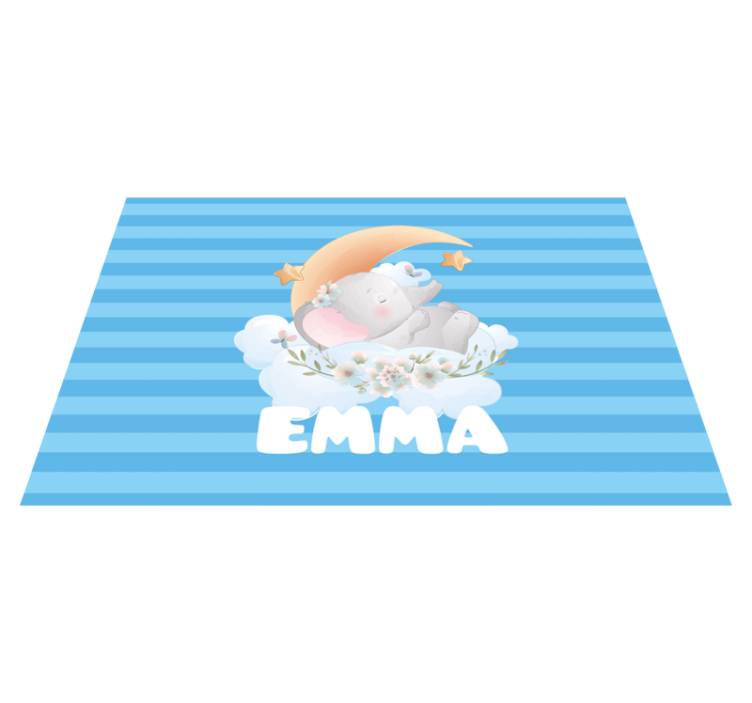 χαριτωμένα ζώα ελέφαντας με ονομαστικά σουπλά - TenStickers