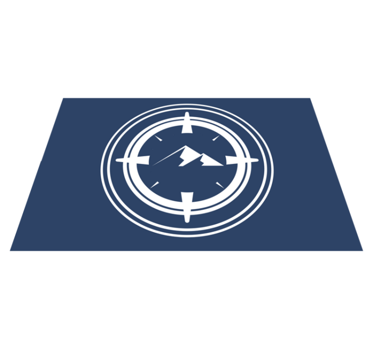 Σουπλά μοντέρνο με γραφικό πυξίδας βουνού - TenStickers