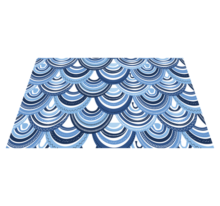 μπλε λέπια ψάρια μοτίβο αφηρημένα σουπλά - TenStickers