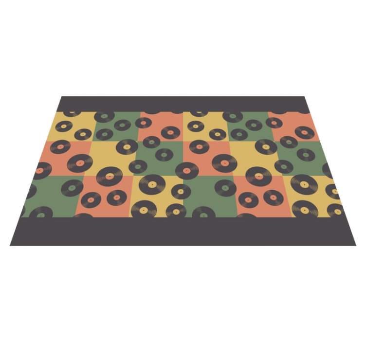 πολύχρωμα σουπλά με ρετρό μοτίβο δίσκου βινυλίου - TenStickers