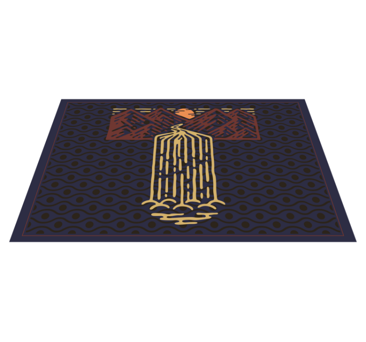 Πρωτότυπο σουπλά τοπίο καταρράκτη βουνού - TenStickers