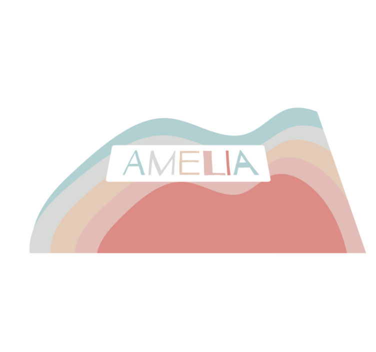 "boho" ουράνιο τόξο κυματίζει παιδικά σουπλά - TenStickers