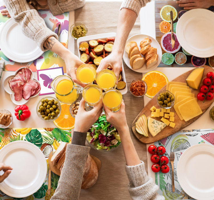 Πρωτότυπο σουπλά με τροπικό φρουτένιο σχέδιο - TenStickers