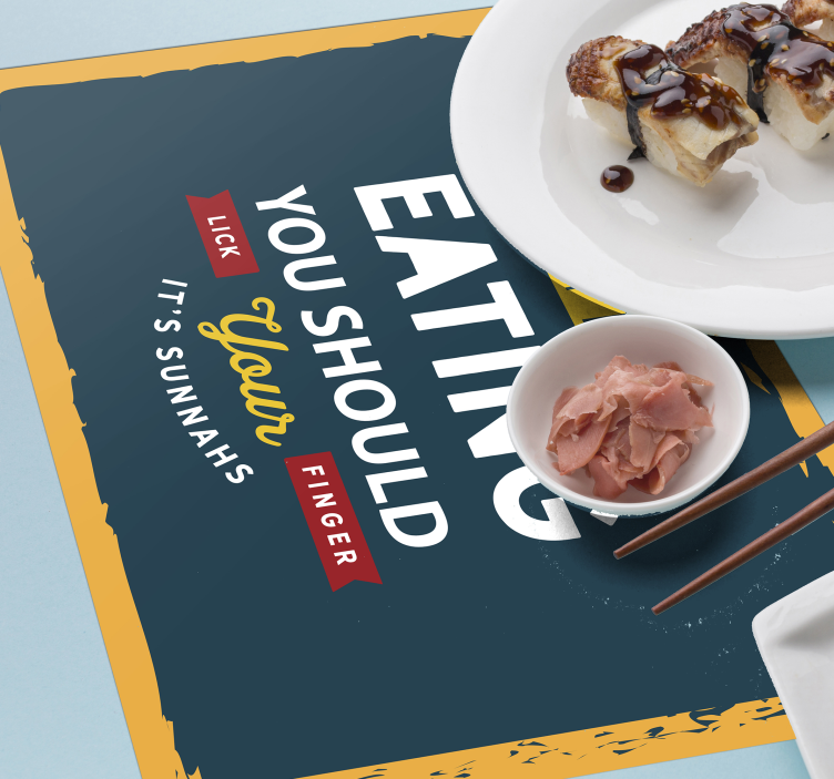 μετά το φαγητό σουπιών στο εστιατόριο - TenStickers