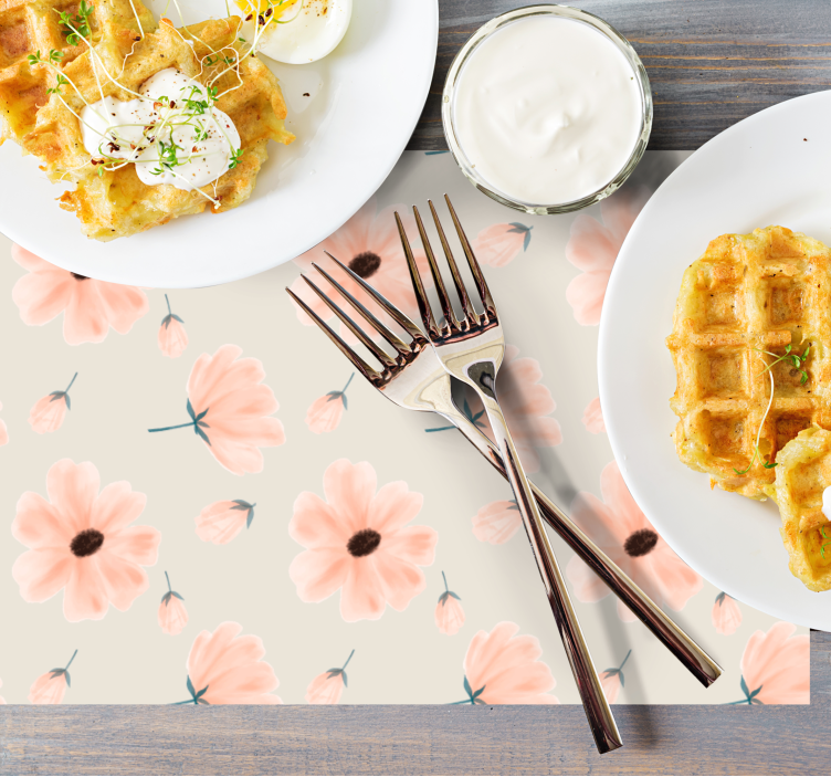 μεγάλα λουλούδια σουπλά με μοτίβο ακουαρέλας - TenStickers