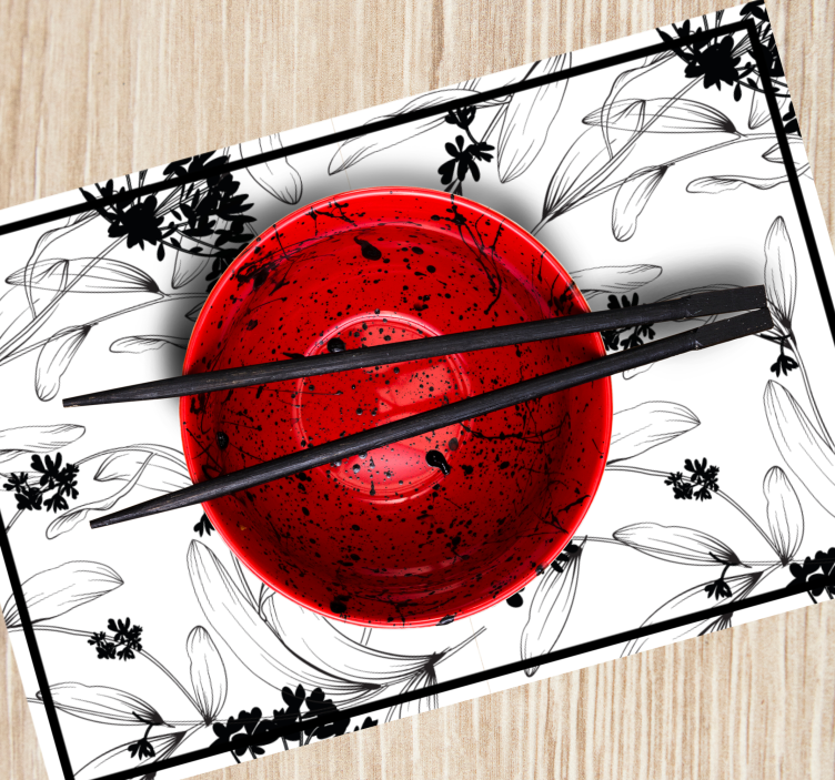 πρωτότυπα πλακάτα μοτίβου μαύρων φύλλων - TenStickers