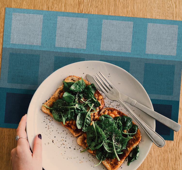 μπλε πλατείες μοντέρνα πλακάτ - TenStickers