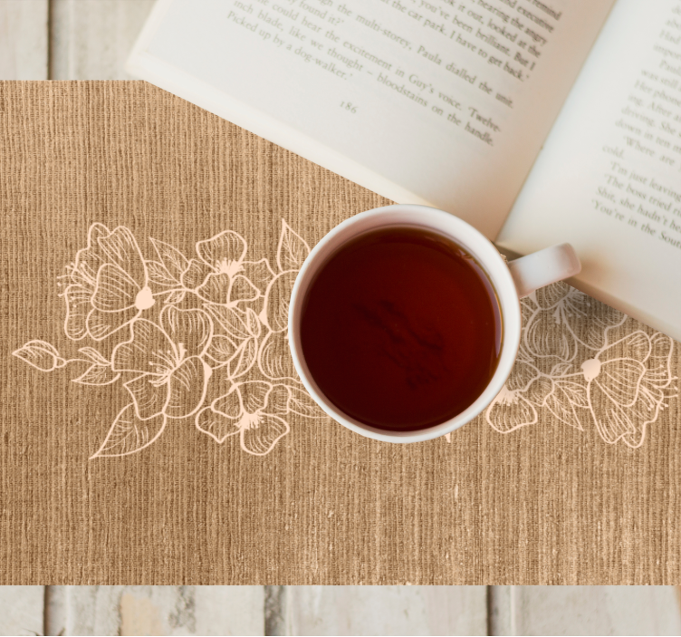 Borwn χειροποίητα μοτίβα ανάγλυφα σουπλά - TenStickers