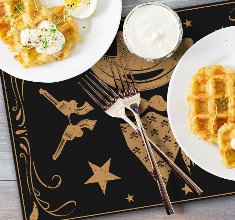 καπέλο κάουμποϋ, μπαντάνα και περίστροφα - TenStickers