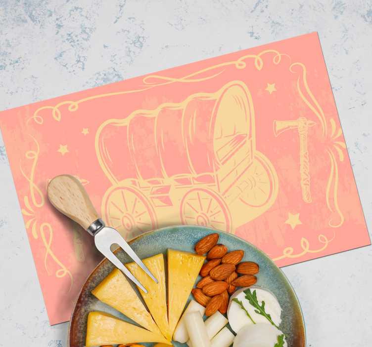 καουμπόη βαγόνι μοτίβο παιδιά πλακάτ - TenStickers