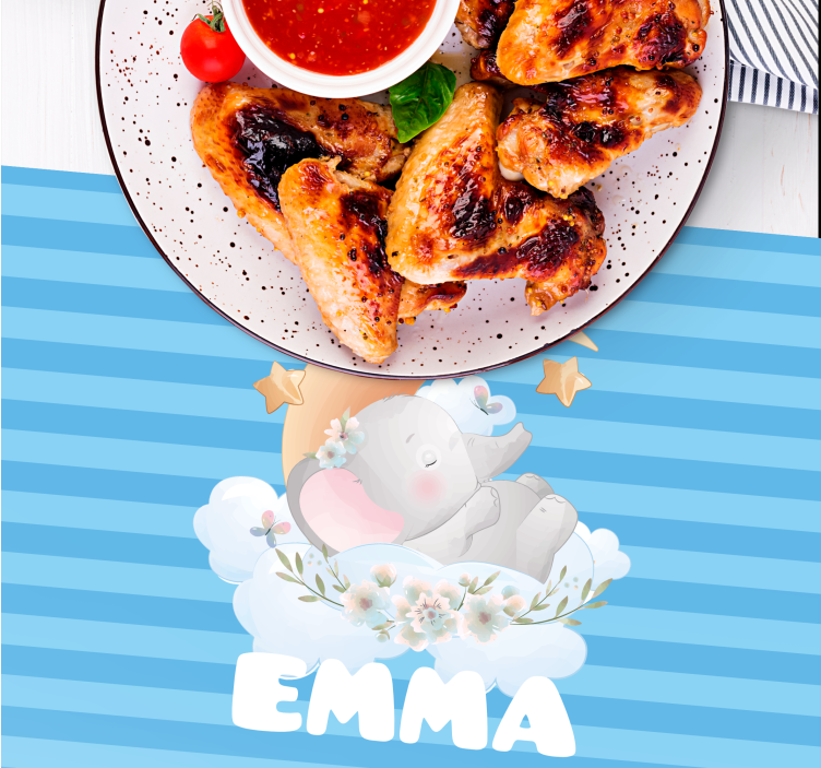 χαριτωμένα ζώα ελέφαντας με ονομαστικά σουπλά - TenStickers