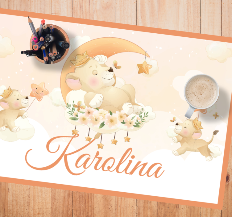 χαριτωμένα ζωάκια λιοντάρι με ονόματα παιδιά σουπλά - TenStickers