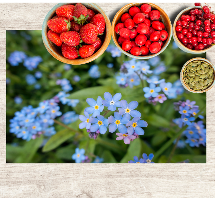 χαριτωμένα μικρά μπλε λουλούδια λουλουδιών - TenStickers