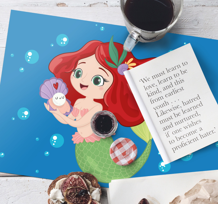 Disney ariel κολυμπώντας παιδικές πινακίδες - TenStickers
