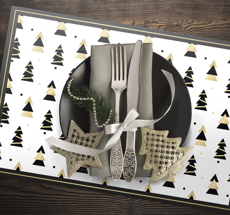 χριστουγεννιάτικα κομψά μοτίβα δέντρου - TenStickers