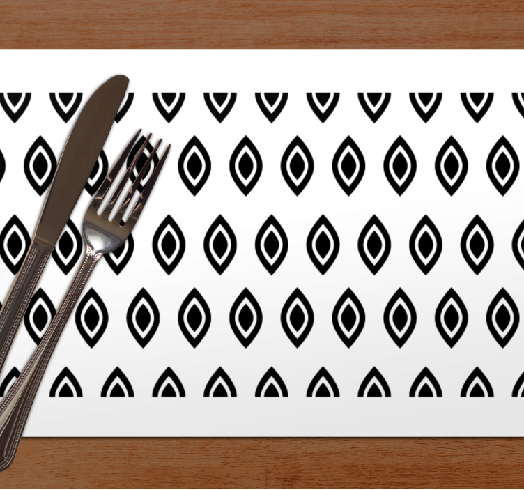 ασπρόμαυρα σουπλά με γεωμετρικό σχέδιο - TenStickers