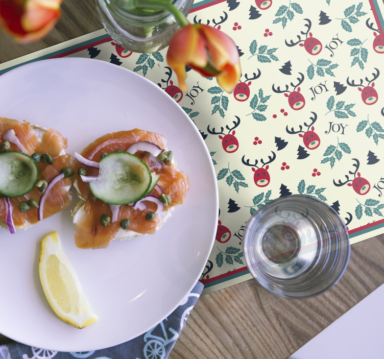 χριστουγεννιάτικες πινακίδες χαράς και ταράνδων - TenStickers