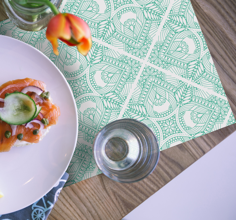 διακοσμητικές πινακίδες πλακιδίων paisley - TenStickers