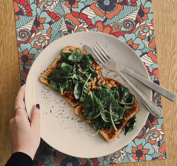 Paisley μπαρόκ λουλουδάτες πινακίδες - TenStickers