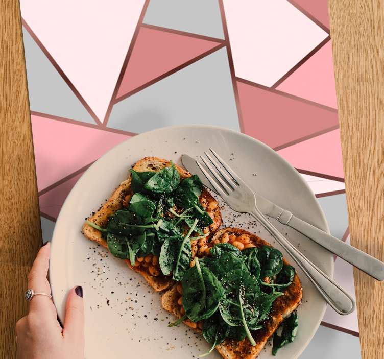 ροζ μοτίβο και χρυσές γραμμές πρωτότυπες θέσεις - TenStickers