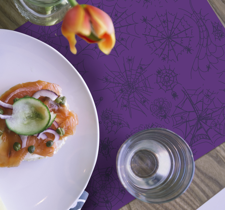 μωβ με αράχνη και αποκριές - TenStickers