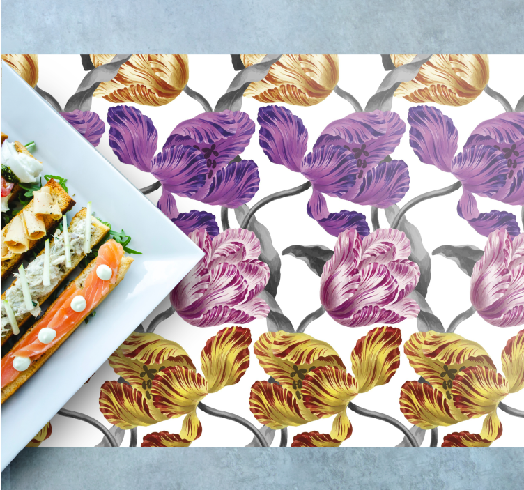 σουπλά μωβ, ροζ τουλίπες - TenStickers