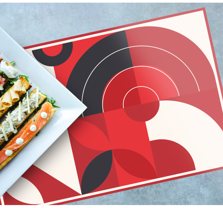 αυθεντικά κόκκινα γεωμετρικά έργα τέχνης - TenStickers