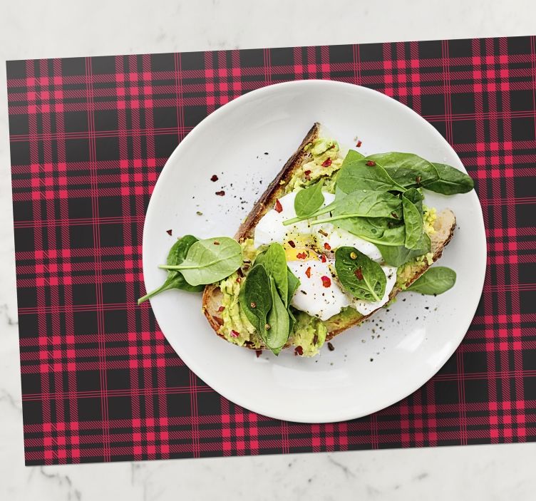 κόκκινο ταρτάν χριστουγεννιάτικες πινακίδες - TenStickers