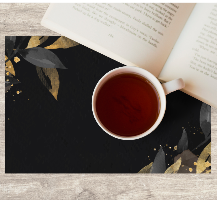 σετ τραπεζιού μαύρο μοντέρνα πλακάτ - TenStickers