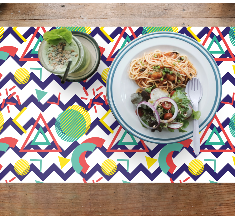 έντονα χρώματα γεωμετρικά αρχικά πλακάτ - TenStickers