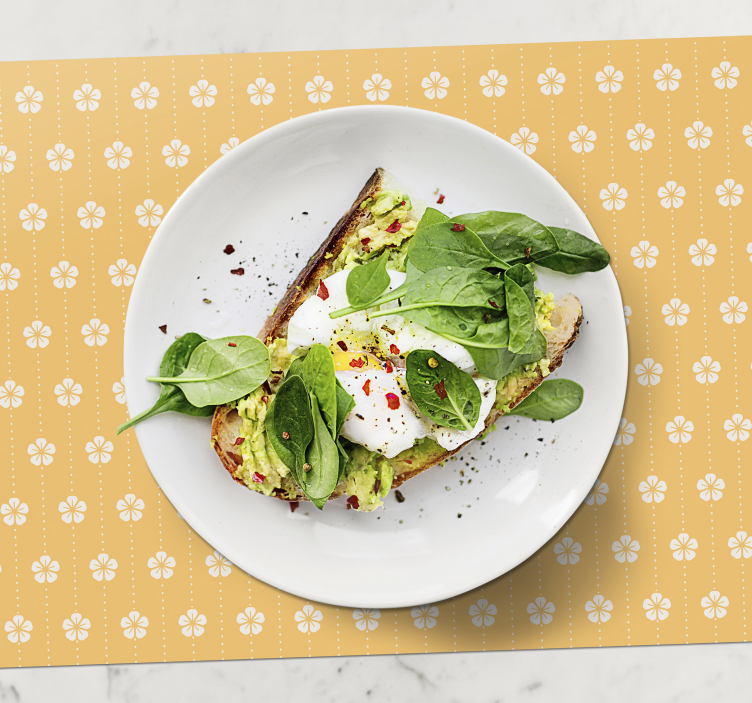 άσπρα λουλούδια κίτρινα λουλουδάτα πλακάτ - TenStickers