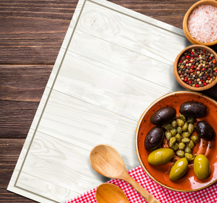 ορθογώνια σουπλά από λευκό ξύλο - TenStickers