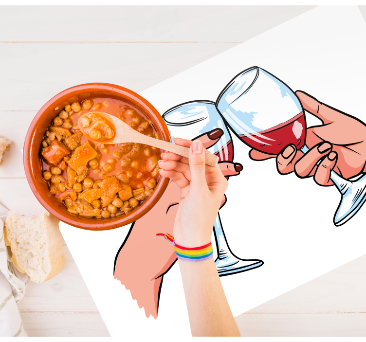 πιάτα για τους λάτρεις του κρασιού - TenStickers