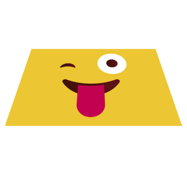 μοντέρνα emoji μάτι προσώπου με βινύλιο - TenStickers
