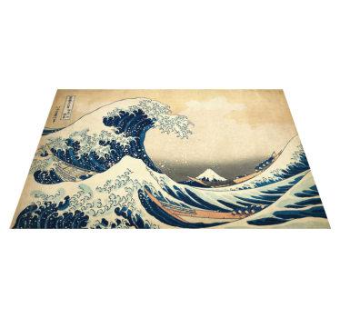 ορθογώνια σουπλά κυμάτων hokusai kanagawa - TenStickers