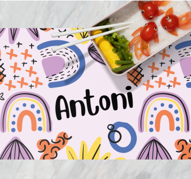 Σουπλά με πολύχρωμα ουράνια τόξα - TenStickers