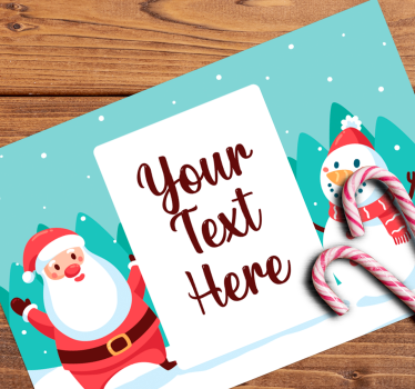 προσαρμόσιμο με όνομα santa claus placemat χριστουγεννιάτικα τραπ - TenStickers